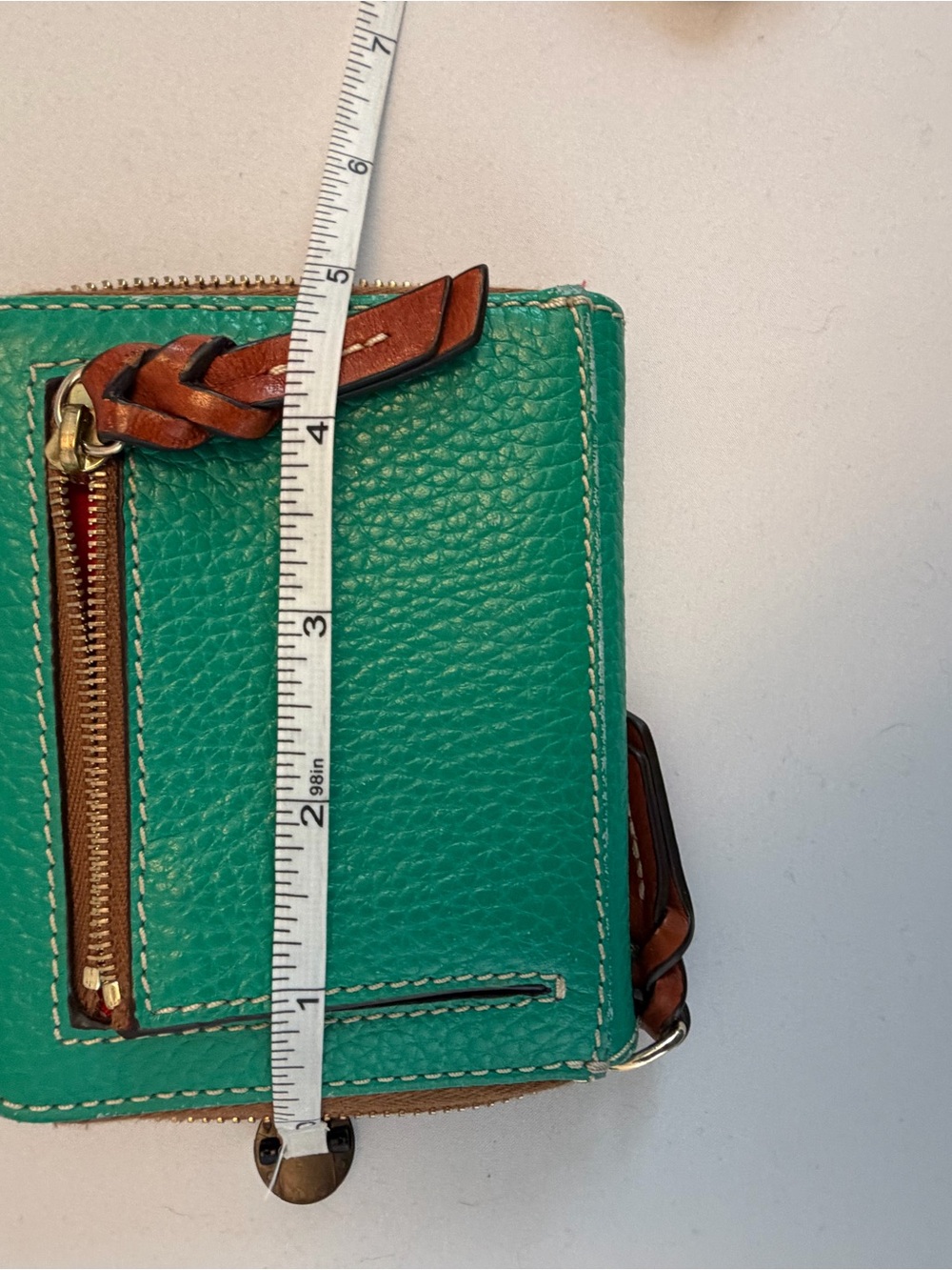 Dooney & Bourke Green Pebbled Leather Crossbody with Matching Wallet - Picture 12 of 16
